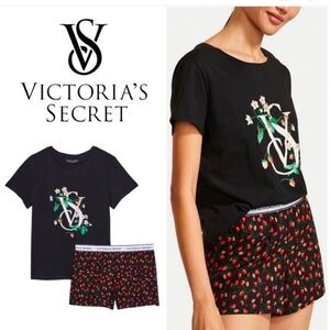 Victoria's Secret strawberry PJs T-shirt and Boxer Set